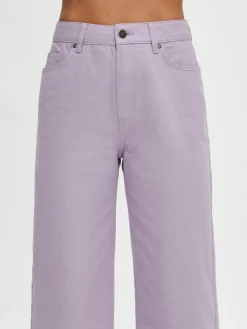 Housut Ja Farkut-Nanso CROPPED LEVEE farkut - Lila
