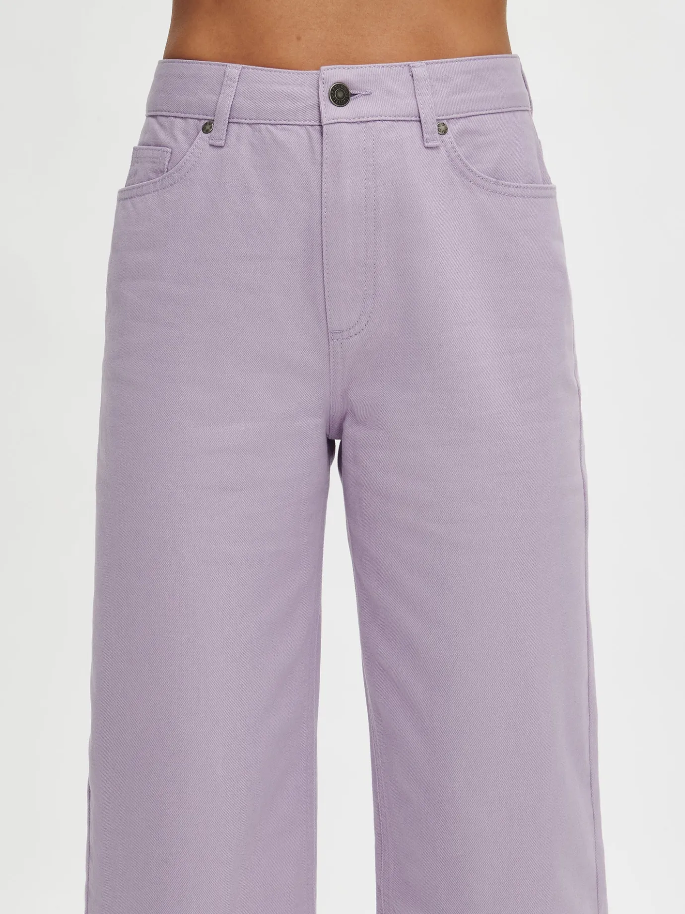 Housut Ja Farkut-Nanso CROPPED LEVEE farkut - Lila