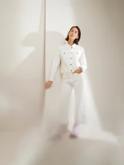 Takit, Jakut Ja Liivit-Nanso DENIM farkkutakki - Luonnonvalkoinen