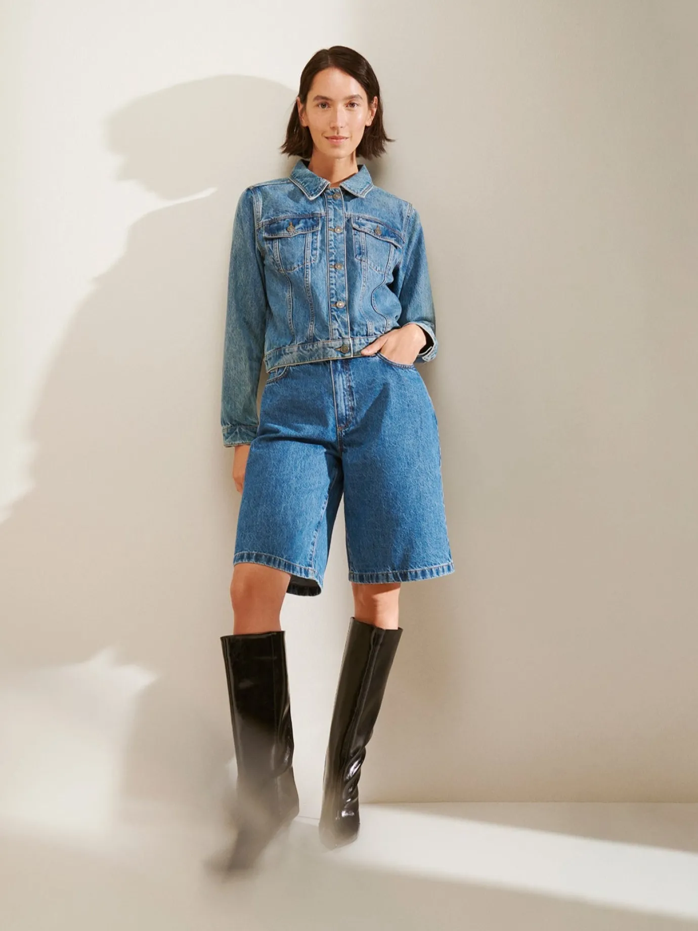 Takit, Jakut Ja Liivit-Nanso DENIM farkkutakki - Sininen