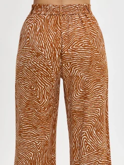 Housut Ja Farkut-Nanso JÄLKI culottes-housut - Ruskea