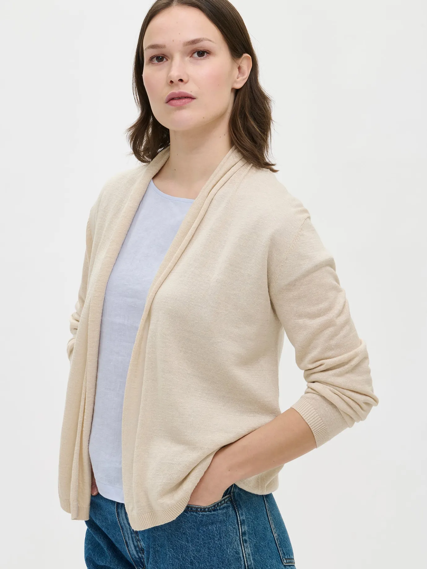 Neuleet-Nanso KARINA lyhyt neuletakki - Beige