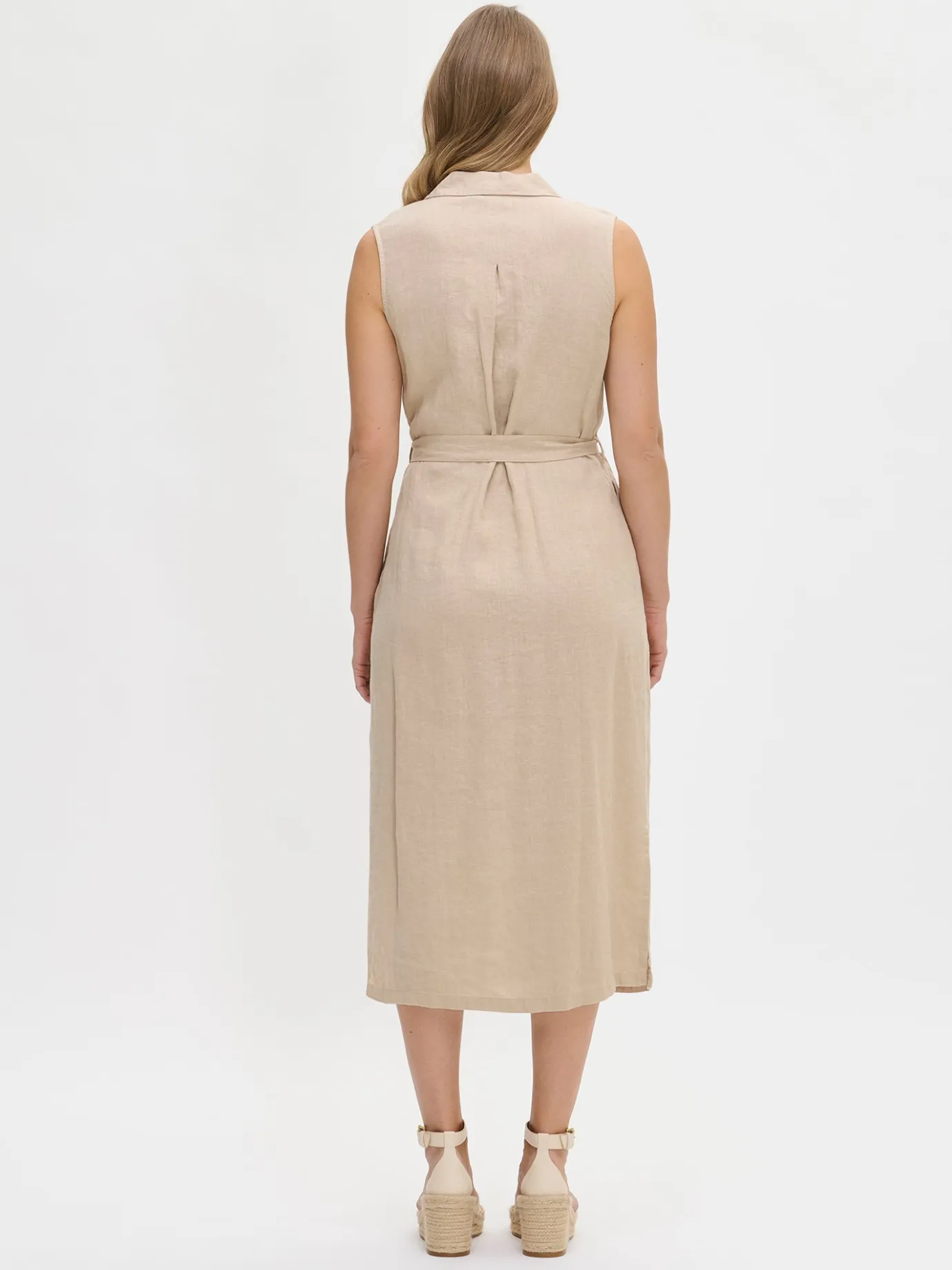 Pellavavaatteet|Mekot-Nanso LIN pellavamekko - Beige