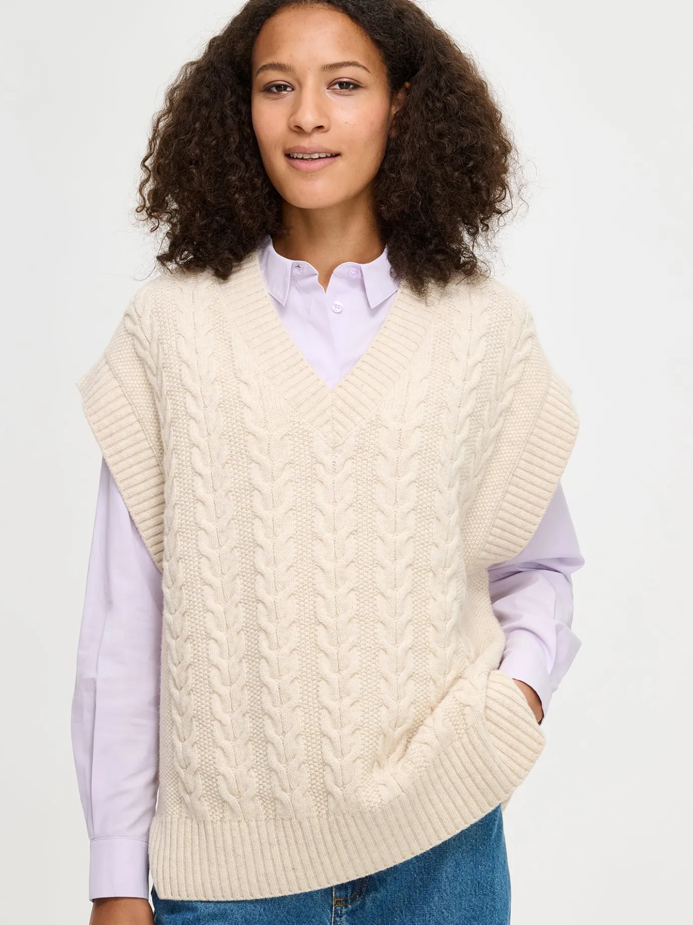 Neuleet-Nanso PALMIKKO neuleliivi - Beige