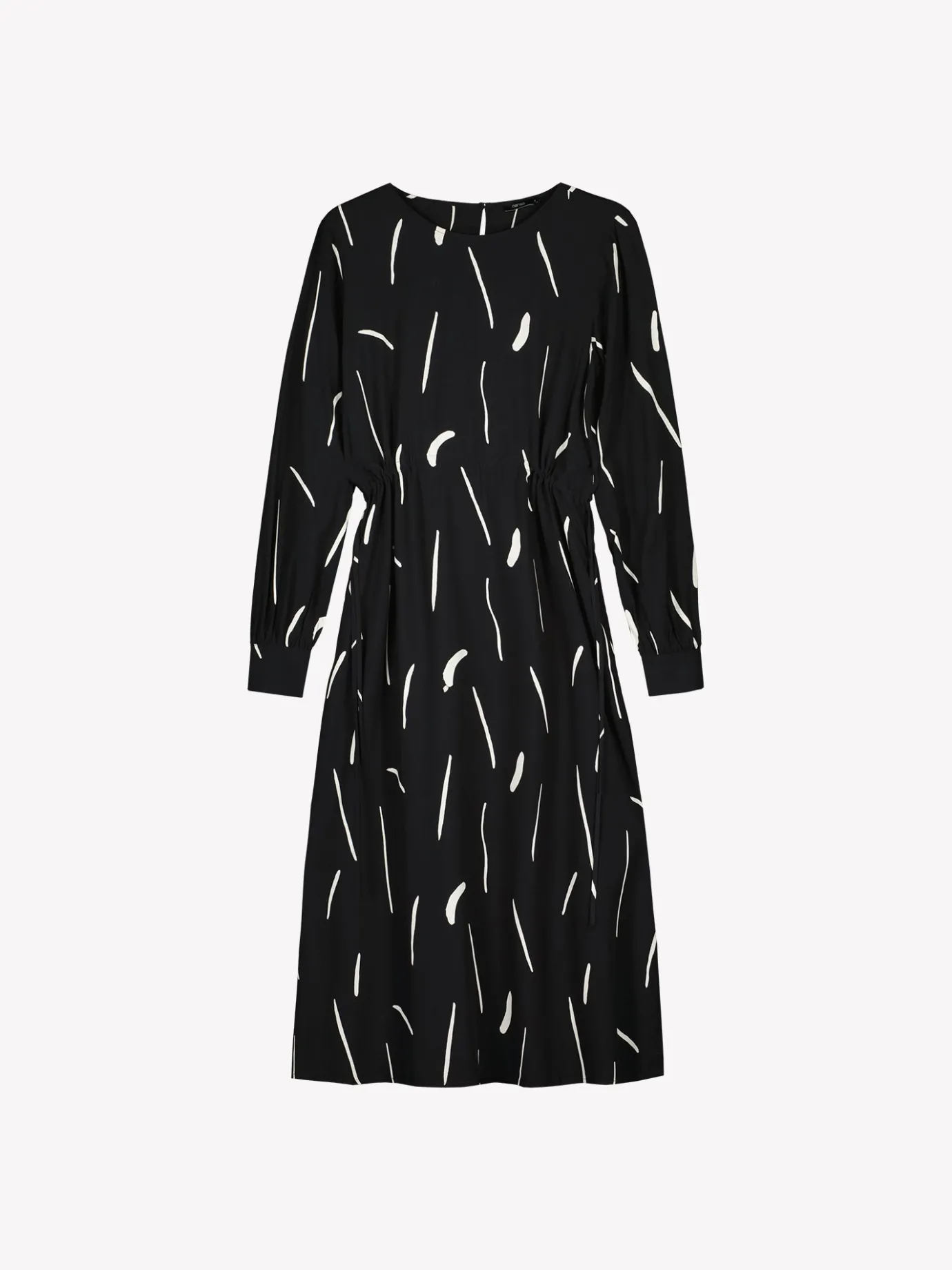 Mekot-Nanso SIVELLIN midi kangasmekko - Mustavalkoinen