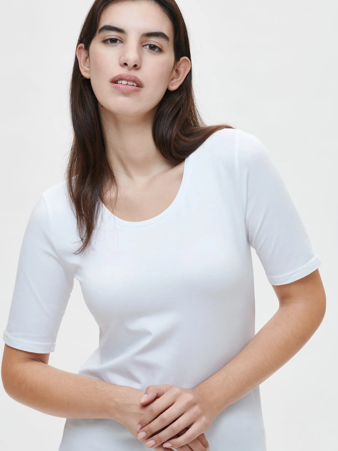 Basics|Paidat Ja Tunikat-Nanso BASIC t-paita - Valkoinen