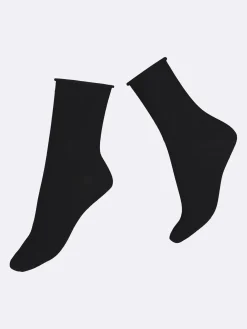 Katso Valikoima|Katso Sukat-Nanso COTTON COMFORT CUFF nilkkasukat - musta Black
