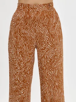 Housut Ja Farkut-Nanso JÄLKI culottes-housut - Ruskea