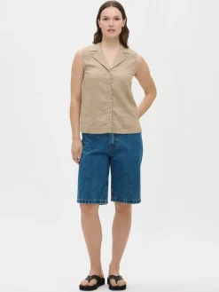 Pellavavaatteet|Paidat Ja Tunikat-Nanso LIN pellavatoppi - Beige