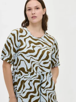 Mekot-Nanso SAVANNA midi kangasmekko - Vaaleansininen