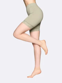 Katso Valikoima|Katso Sukkahousut-Nanso SEAMLESS LACE SHORT leggingsit - vihreä Frosty green