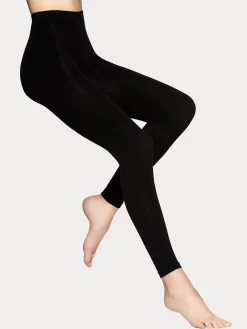 Katso Valikoima|Katso Sukkahousut-Nanso SILKY COTTON leggingsit - musta Black