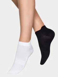 Katso Valikoima|Katso Sukat-Nanso SPORT SNEAKER sukat, 2 paria - musta/valkoinen Black