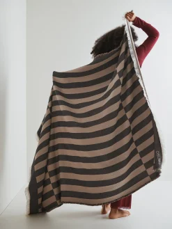 Tyynynpäälliset, Torkkupeitot Ja Viltit-Nanso TIE torkkupeitto - Musta-beige